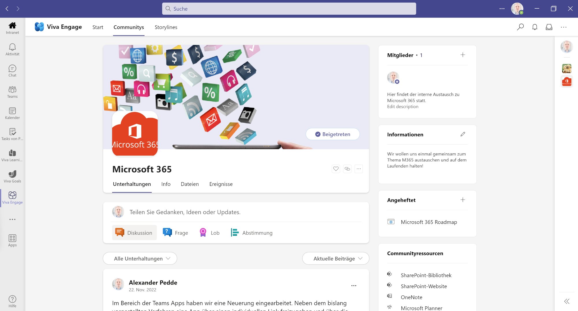 Microsoft Viva Engage Screenshot
